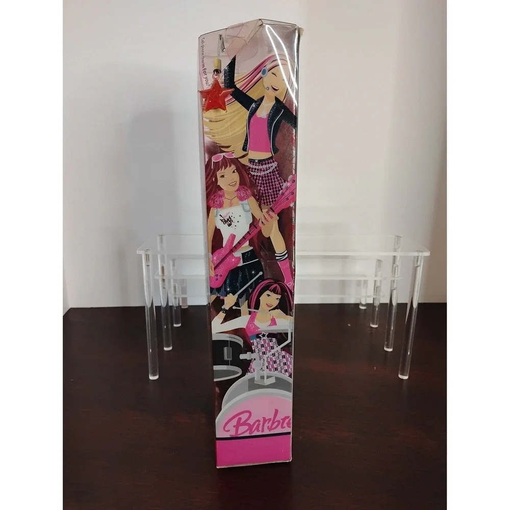 CBarbie Nikki Rock Band Doll Pink Electric Guitar 2007 Mattel M9323 New In Bo